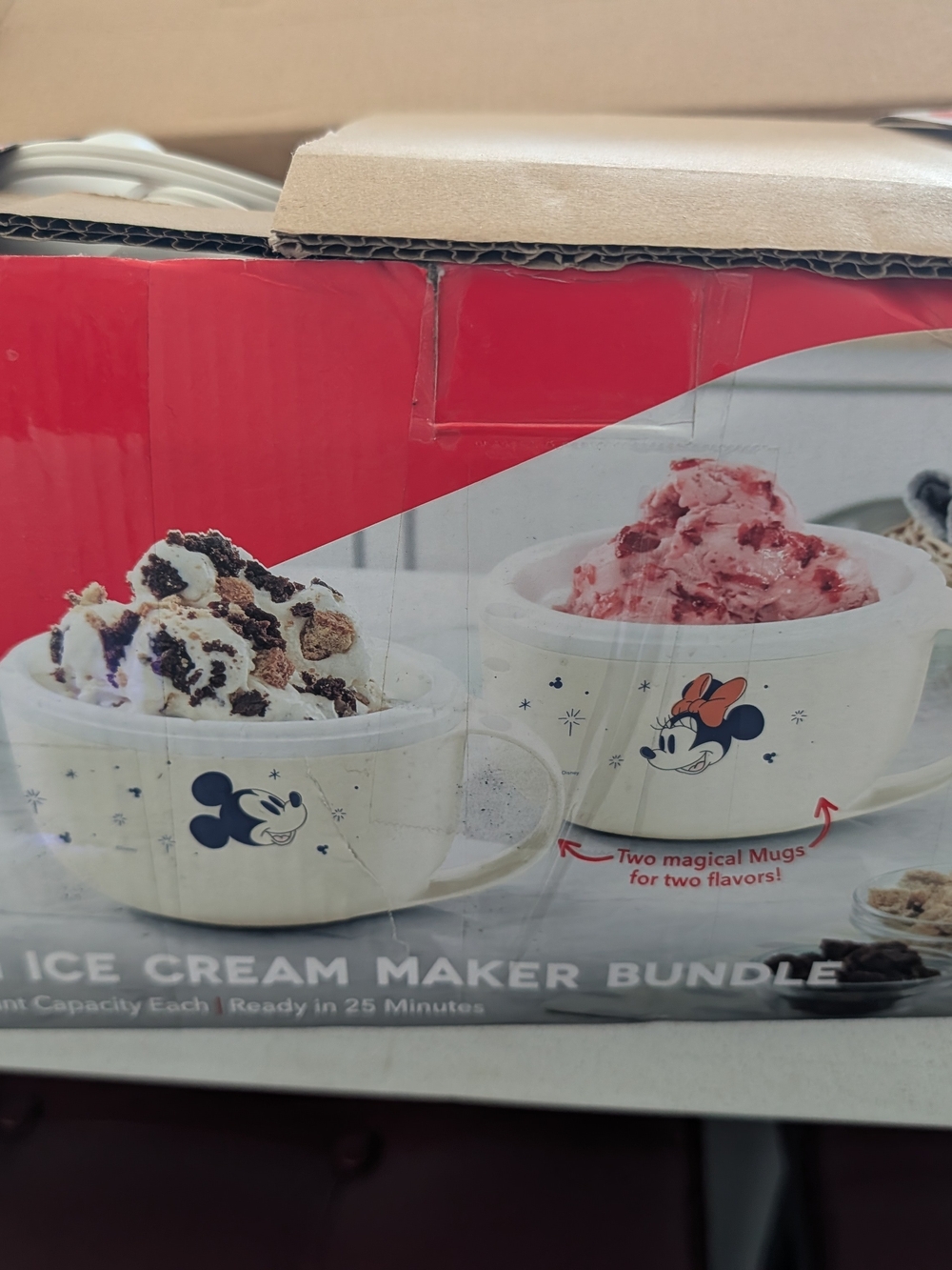 Disney Mickey & Minnie Ice Cream Maker Mug Set - Cream